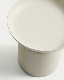 Уличный столик Arcola из алюминия экрю, диаметр 45 см