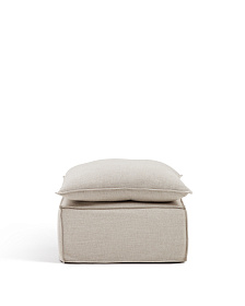 Anarela Пуф со съемным льняным чехлом бежевого цвета 80 х 80 см