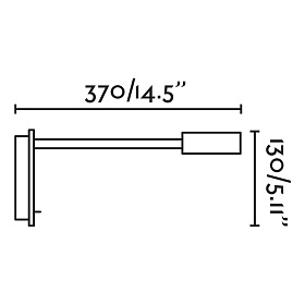 JULIET USB C Chrome настенная лампа с ридером LED 3W 3000K