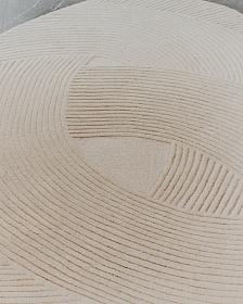 Белый шерстяной ковер Domm 160 x 230 см