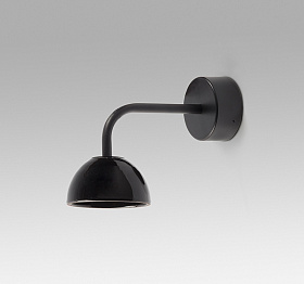 Настенный светильник Absidiola a Mini черный RAL 9005 с черным керамическим плафоном
