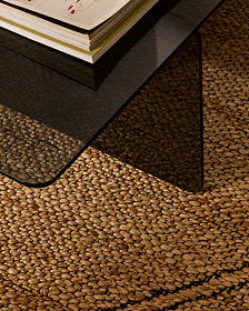 Журнальный столик Zaren из серого закаленного стекла, 120 x 60 см