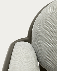 Садовое кресло Joncols серое с зеленой алюминиевой отделкой