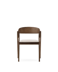 Стул Godia из дерева в цвете венге и бежевого шенилла