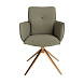 Поворотное кресло 4238 из оливково-зеленой ткани