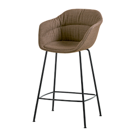 Полубарный стул Taia с основанием на 4 ножках и мягкой обивкой