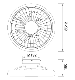 8231 Люстра потолочная-вентилятор TURBO
