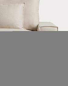 Угловой модульный диван Anarela бежевый из льна и вискозы со съемным чехлом, 307 x 347