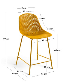 Полубарный стул Quinby желтый