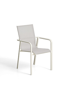 Уличный стул Canea из алюминия цвета экрю