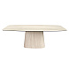 Овальный обеденный стол 1171 из керамики песочного цвета