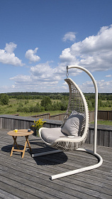 Подвесное кресло Celeste OFF WHITE с основанием 2900