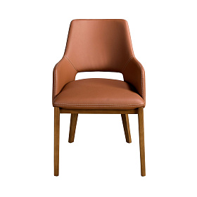 Коричневый стул из экокожи модель 4157