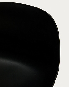 Полубарный стул Altea с черный со стальными ножками, 65 см