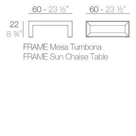 Столик Frame 60x60x20 см
