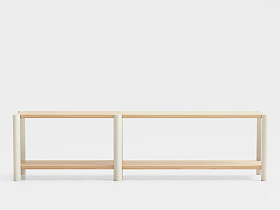 Доп. секция стеллажа Bona 80 cm 2S кремовый