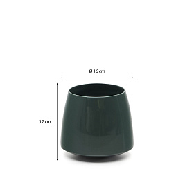 Зеленая керамическая ваза Sibla, 16 см