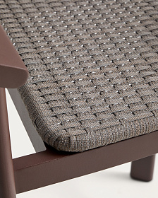 Уличный полубарный стул Erice из алюминия и веревки коричневого цвета, 75 см