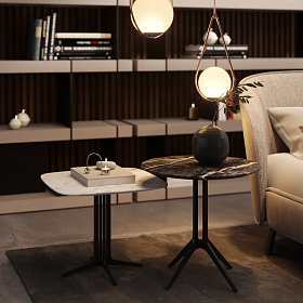 Приставной столик Medusa 2 белый лак