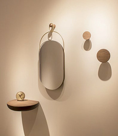 Зеркало Eslabon орех/золотой металл