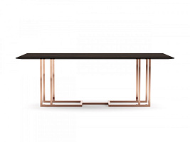 Обеденный стол RHUMBA 220x110 Macassar Ebony/медный