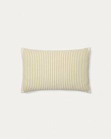 Чехол для подушки Lioris из хлопка в зеленую полоску 60 x 40 см