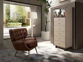 Кресло Chester 5165 из темно-коричневой кожи