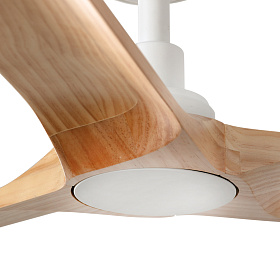 Heywood M Вентилятор из белого/светлого дерева с двигателем постоянного тока