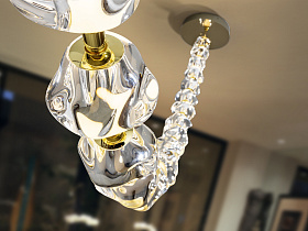 Люстра Zaria II 21L- золотой/жемчужный DIM