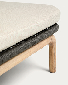 Двойной шезлонг Alipa из массива акации и веревки темно-серого цвета