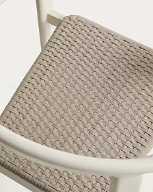 Комплект садовой мебели Erice стол и 6 стульев из алюминия цвета экрю и веревки