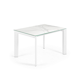 Стол Atta с белыми ножками 120(180)x80 см