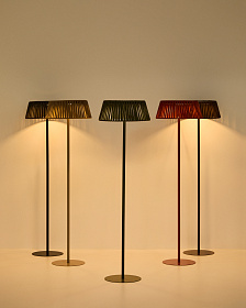 Уличный торшер Aldet на солнечных батареях коричневый, диаметр 46 см