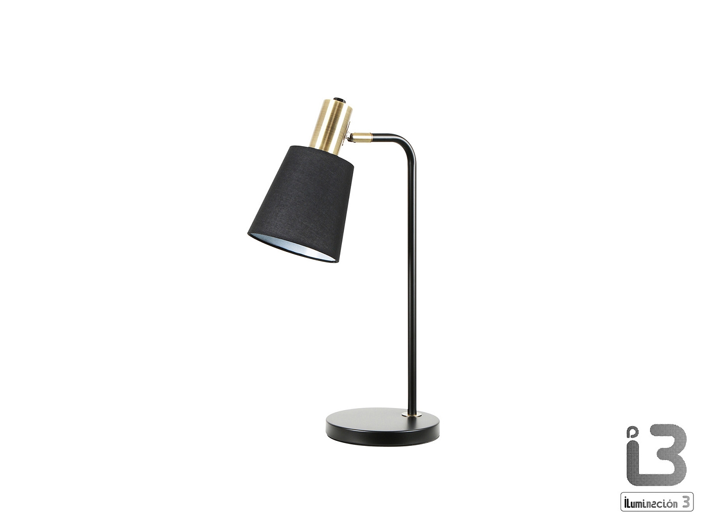 Gisela Настольная лампа 1L черный-латунный