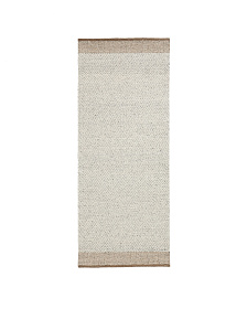 Бежевый шерстяной жаккардовый ковер Nifelia 200 x 80 см