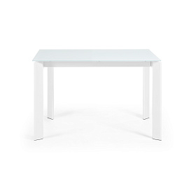 Стол обеденный Atta 120(180)x80 белое стекло