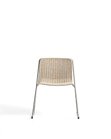 Уличный стул Tavari из бежевой веревки и стали