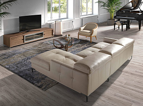 Кресло 5127/A856-T541011 из светло-серой кожи