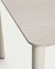 Уличный стол Anafi с бежевой столешницей из спеченного камня, 220 x 100 см