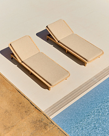 Шезлонг Galea из тикового дерева и синтетического ротанга