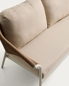 Комплект садовой мебели Zuara алюминия цвета экрю и коричневой веревки