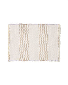 Коврик для ванной Bina из 100% хлопкового жаккарда цвета экрю 50 x 70 см