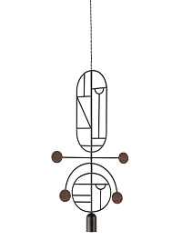 Подвесной светильник Wooden Dots WDS08 graphite/walnut