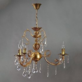 Люстра MANTRA  Alicante Ambiente 3L 8888/3 AB Leaf Crystal