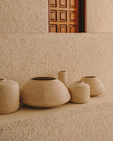 Serina Ваза из папье-маше белого цвета, 27 см