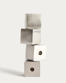 Набор из 4 подсвечников Acadia из нержавеющей стали с серебристым покрытием