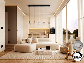 Corina Люстра 5L черно-медный