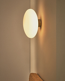 Bamila Бра из дымчатого стекла и никелированного металла Ø25 см