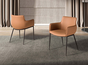 Стул 4177 из коричневой экокожи