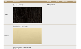 Тумбочка прикроватная Avignon темный шпон /латунь